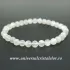 Bratara piatra lunii alba rotund - 6 mm