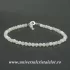 Bratara piatra lunii alba rotund fatetat - 3 mm