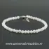 Bratara piatra lunii alba rotund fatetat - 4,2 mm