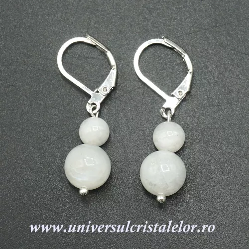 Cercei piatra lunii rotund-8mm m03