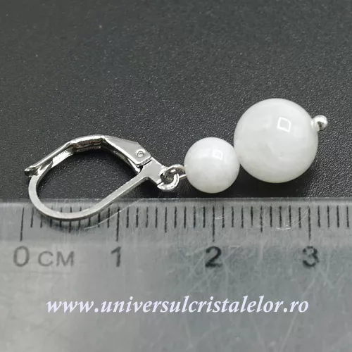 Cercei piatra lunii rotund-8mm m03