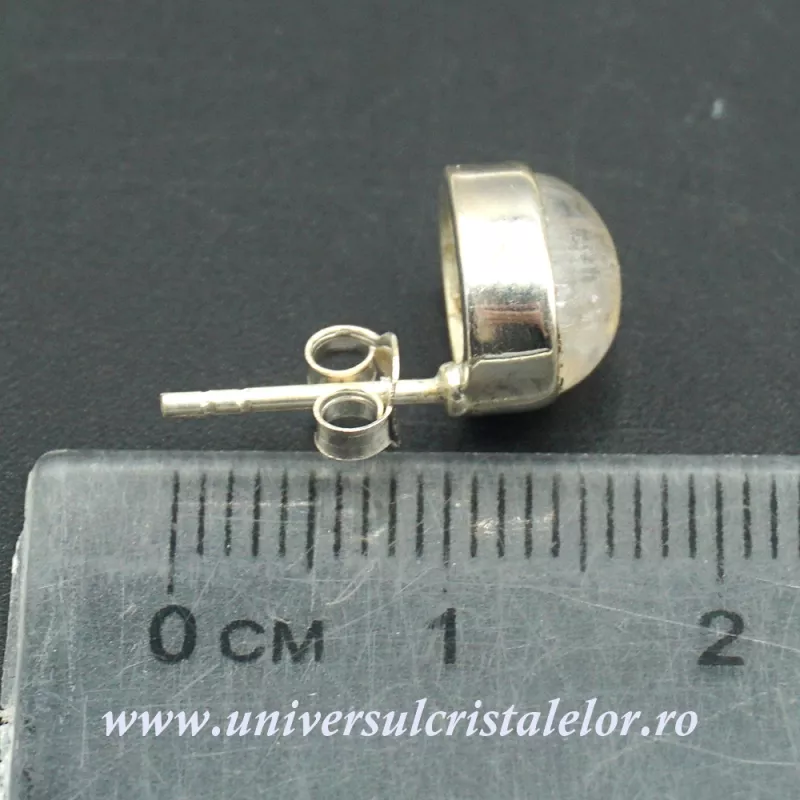 Cercei piatra lunii cabochon oval Cercei piatra lunii cabochon oval