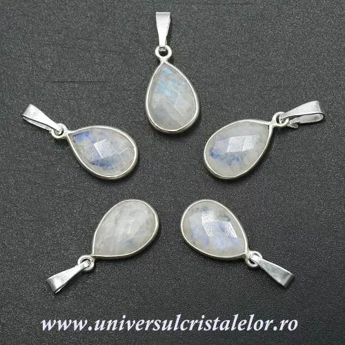 Pandantiv piatra lunii lacrima fatetat - 9/13mm Pandantiv piatra lunii lacrima fatetat - 9/13mm