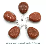 Pandantiv Gold stone (Piatra soarelui artificială) Pandantiv Gold stone (Piatra soarelui artificială)