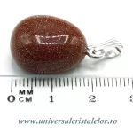 Pandantiv Gold stone (Piatra soarelui artificială) Pandantiv Gold stone (Piatra soarelui artificială)