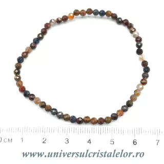 Bratara pietersit rotund fatetat pe elastic - 3 mm