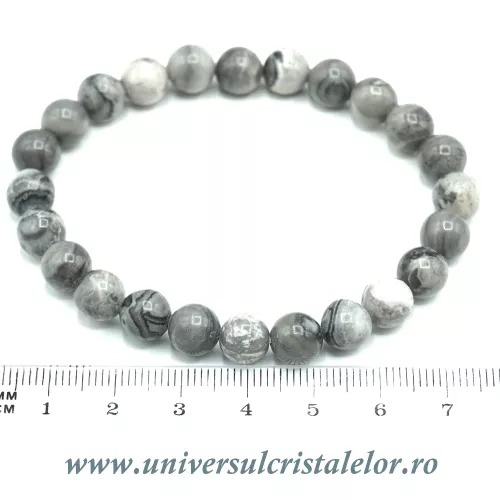 Bratara pinolit rotund - 8 mm Bratara pinolit rotund - 8 mm