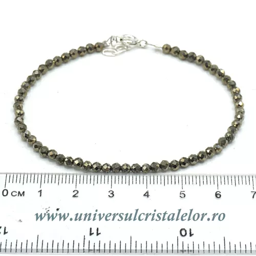 Bratara pirita rotund fatetat - 3,2 mm Bratara pirita rotund fatetat - 3,2 mm