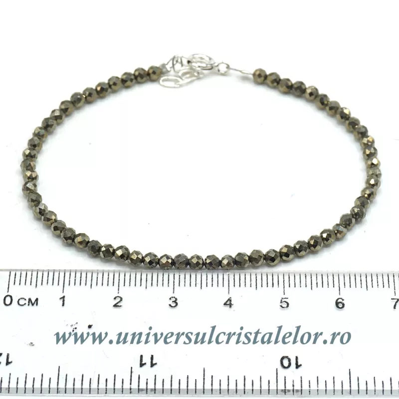Bratara pirita rotund fatetat - 3,2 mm Bratara pirita rotund fatetat - 3,2 mm