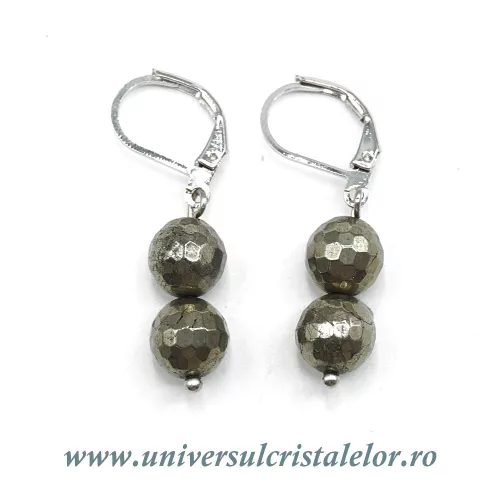 Cercei pirita rotund-8mm m02 Cercei pirita rotund-8mm m02