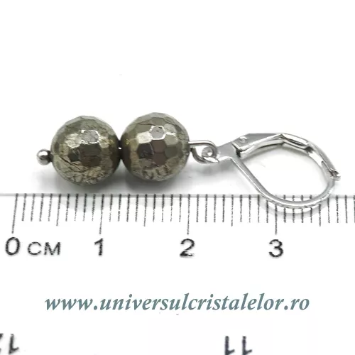 Cercei pirita rotund-8mm m02 Cercei pirita rotund-8mm m02