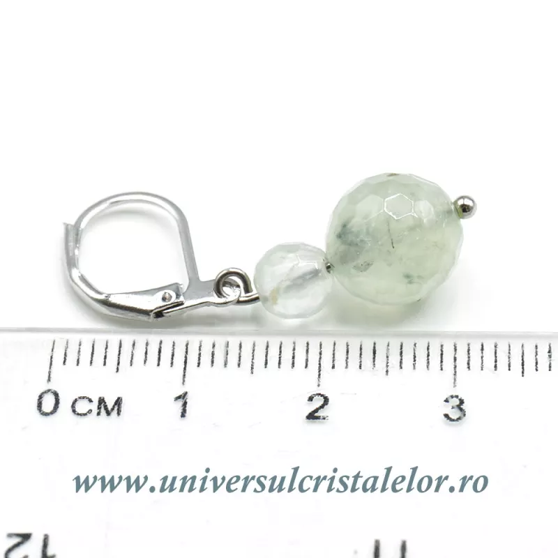 Cercei prehnit rotund-10mm m03 Cercei prehnit rotund-10mm m03