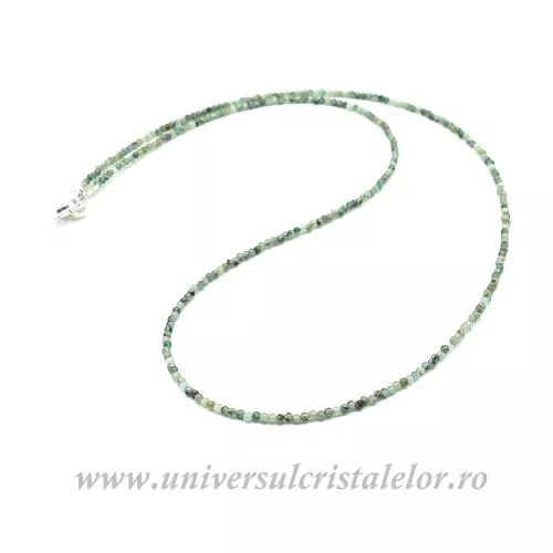 Colier prehnit rotund fatetat - 1.6 mm Colier prehnit rotund fatetat - 1.6 mm