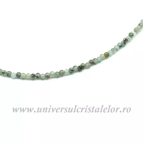 Colier prehnit rotund fatetat - 1.6 mm Colier prehnit rotund fatetat - 1.6 mm