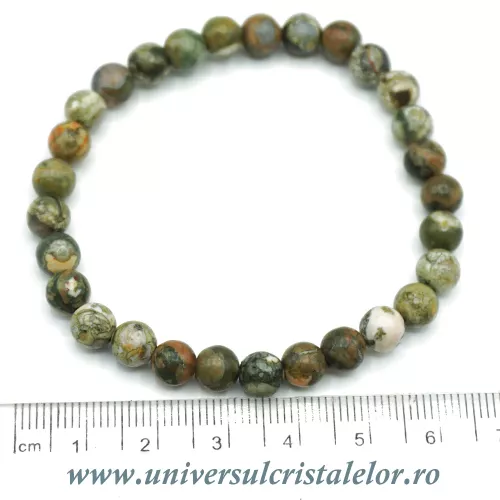 Bratara riolit rotund - 6 mm Bratara riolit rotund - 6 mm
