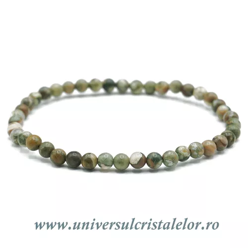 Bratara riolit rotund - 4 mm Bratara riolit rotund - 4 mm