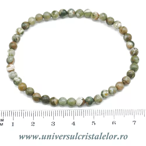 Bratara riolit rotund - 4 mm Bratara riolit rotund - 4 mm