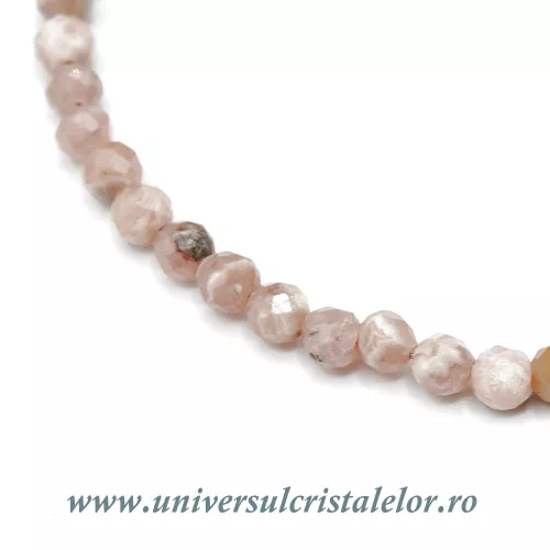 Bratara rodocrozit rotund fatetat - 3.2 mm Bratara rodocrozit rotund fatetat - 3.2 mm