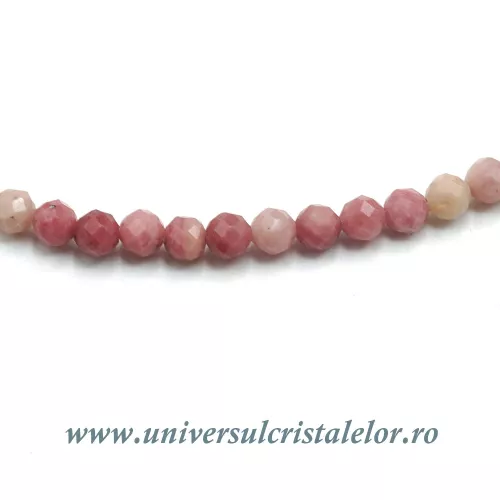 Colier rodonit rotund fatetat - 3,5 mm Colier rodonit rotund fatetat - 3,5 mm