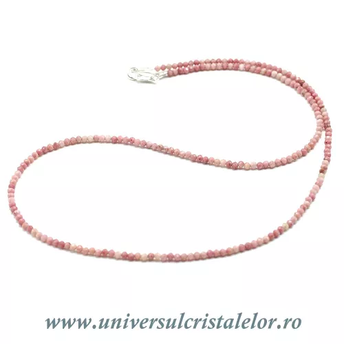 Colier rodonit rotund fatetat - 2,3mm Colier rodonit rotund fatetat - 2,3mm