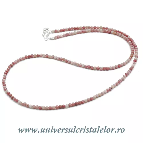 Colier rodonit rotund fatetat - 3,3 mm Colier rodonit rotund fatetat - 3,3 mm