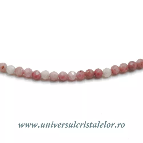 Colier rodonit rotund fatetat - 3,3 mm Colier rodonit rotund fatetat - 3,3 mm