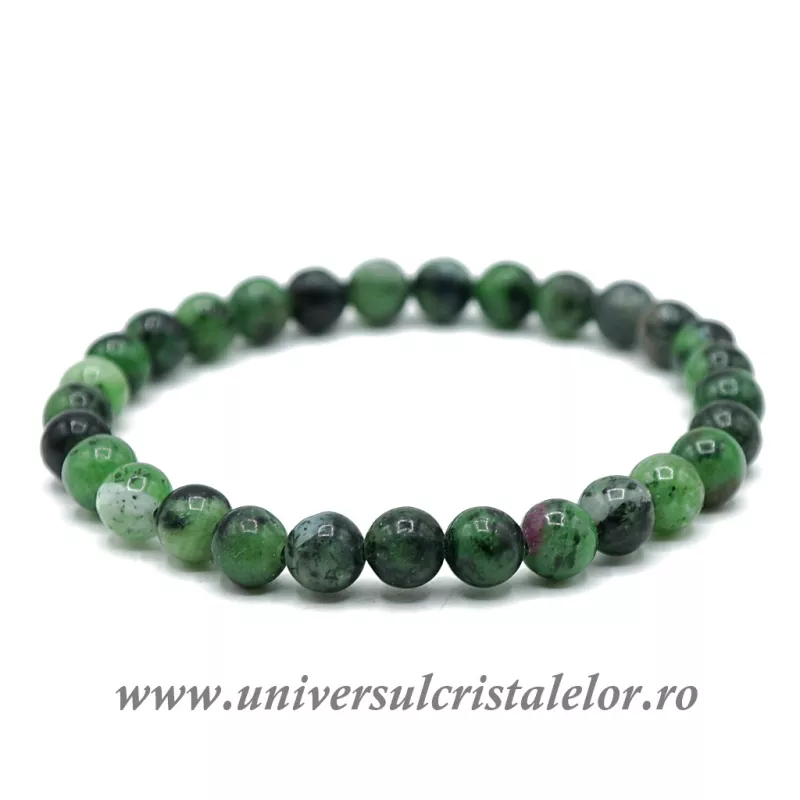 Bratara rubin in zoisit 6.5 mm