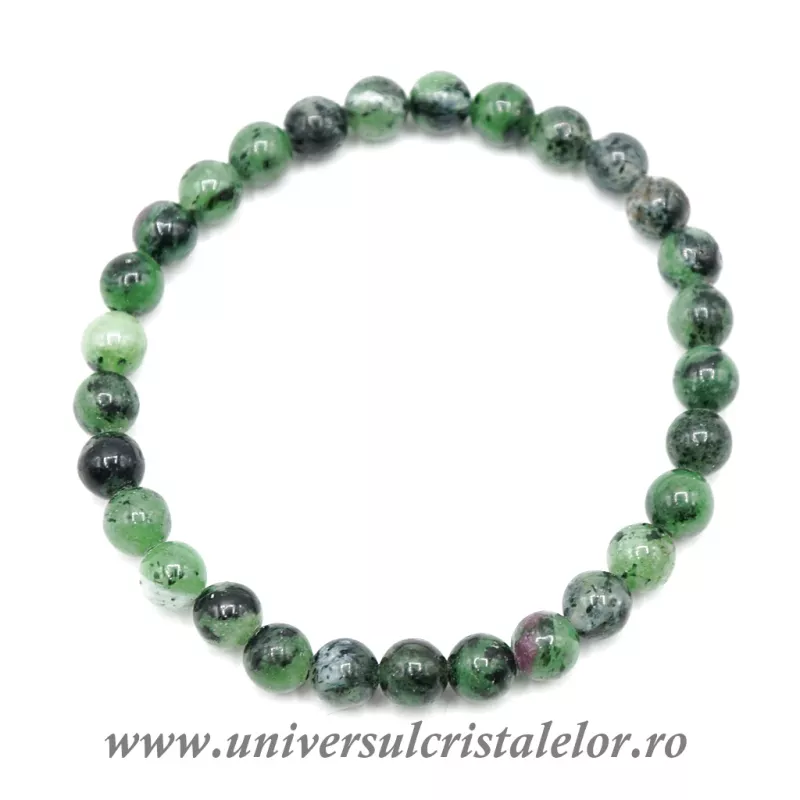 Bratara rubin in zoisit 6.5 mm