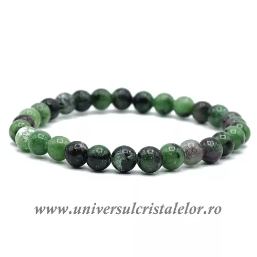 Bratara rubin in zoisit rotund 6 m Bratara rubin in zoisit rotund 6 m