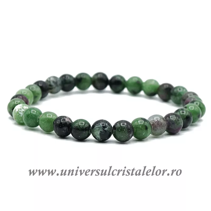Bratara rubin in zoisit rotund 6 m Bratara rubin in zoisit rotund 6 m