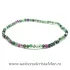 Bratara rubin in zoisit rotund fatetat pe elastic - 3 mm