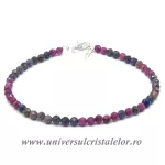 Bratara mixt rubin safir rotund fatetat - 3.5 mm Bratara mixt rubin safir rotund fatetat - 3.5 mm