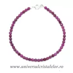 Bratara rubin rotund fatetat - 3.4mm