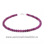 Bratara rubin rotund fatetat - 3.4mm