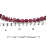 Bratara rubin rotund fatetat - 3.4mm