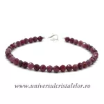Bratara rubin rotund fatetat - 4.4mm