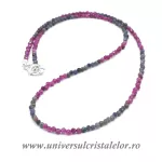 Colier mixt rubin safir rotund fatetat - 2.4 mm Colier mixt rubin safir rotund fatetat - 2.4 mm