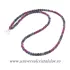 Colier mixt rubin safir rotund fatetat - 3.5 mm