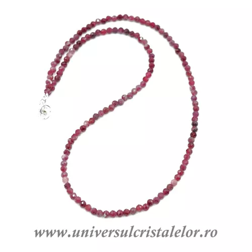 Colier rubin rotund fatetat - 3.4 mm