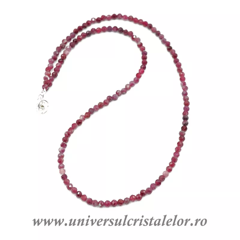 Colier rubin rotund fatetat - 3.4 mm