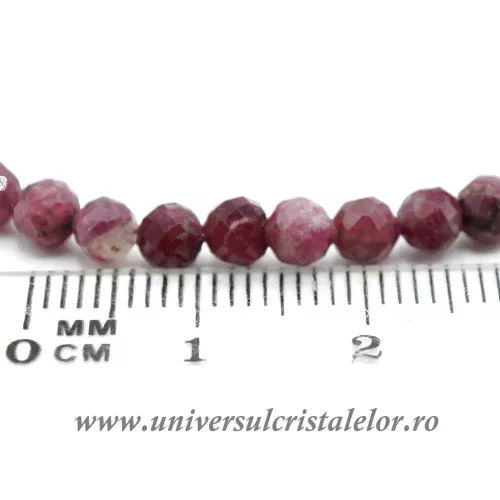 Colier rubin rotund fatetat - 4.4 mm
