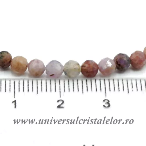 Bratara safir multicolor rotund fatetat 4,1 mm