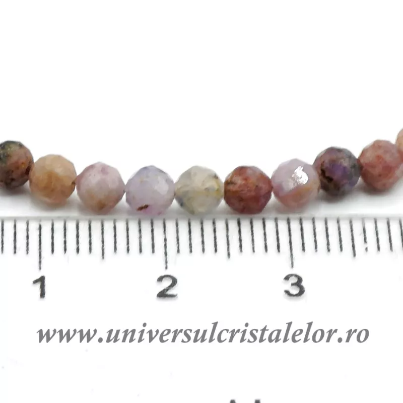 Bratara safir multicolor rotund fatetat 4,1 mm