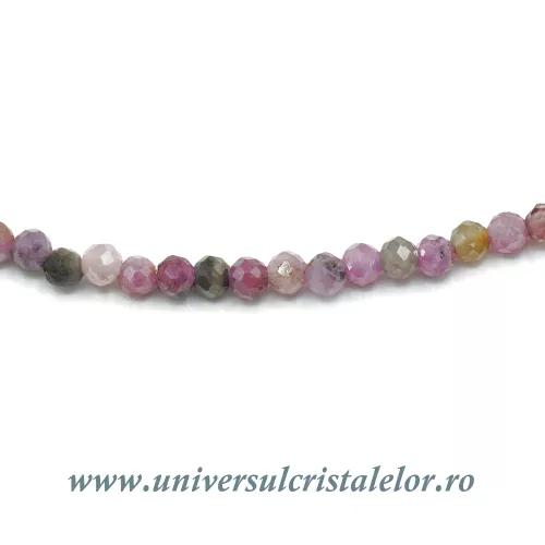 Colier safir multicolor rotund fatetat - 2 mm Colier safir multicolor rotund fatetat - 2 mm