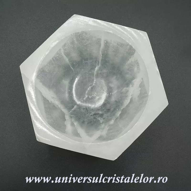 Selenit bol hexagon Selenit bol hexagon