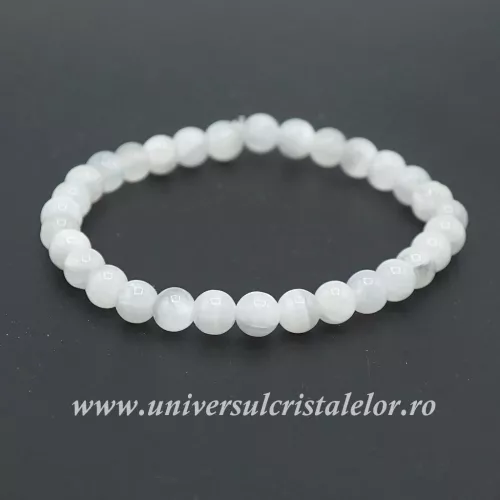 Bratara selenit rotund - 6 mm