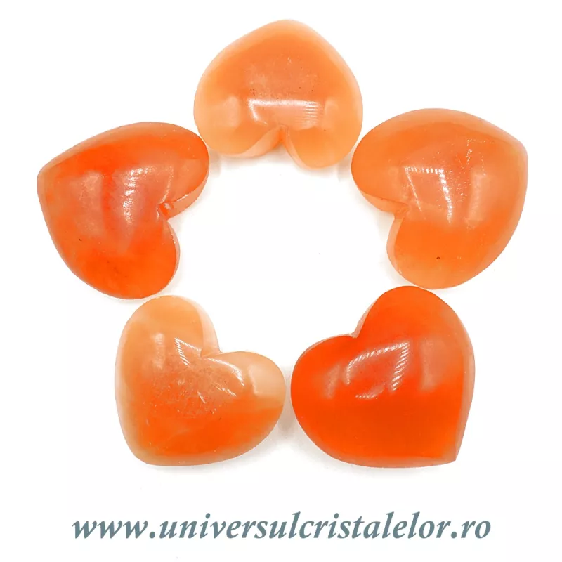 Inima selenit orange Inima selenit orange