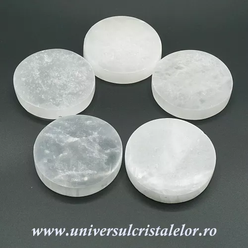 Selenit suport rotund 7 cm Selenit suport rotund 7 cm
