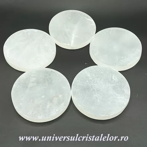 Selenit suport rotund 12 cm Selenit suport rotund 12 cm