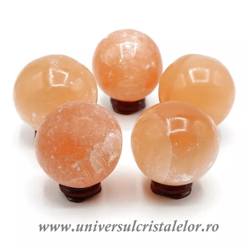 Sfera selenit orange 5.5 cm